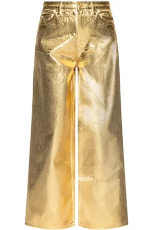 Ganni Mujer, Pantalones, Amarillo, Talla: W27