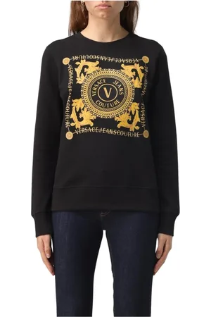 VERSACE Mujer, Sudaderas, Negro, Talla: S