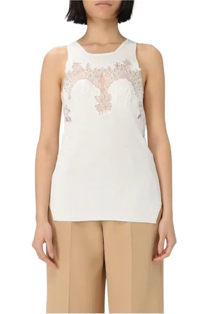 ERMANNO SCERVINO Mujer, Camisetas, Blanco, Talla: S