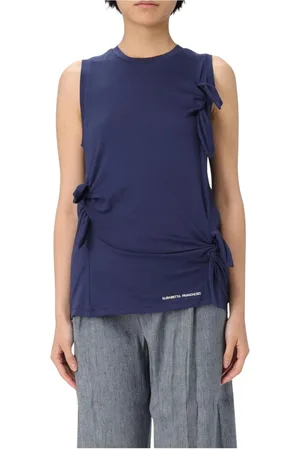 Elisabetta Franchi Mujer, Camisetas, Azul, Talla: L