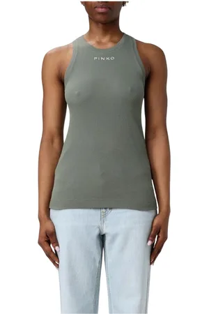 Pinko Mujer, Camisetas, Verde, Talla: S