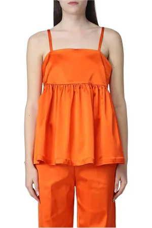 SEMICOUTURE Mujer, Camisetas, Naranja, Talla: XL