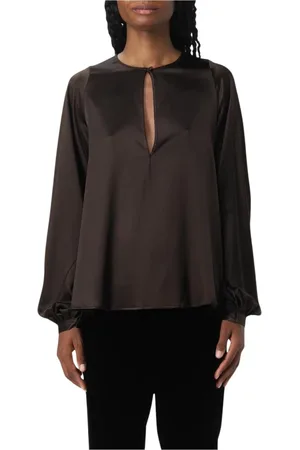 GIANLUCA CAPANNOLO Mujer, Blusas y Camisas, Marrón, Talla: L