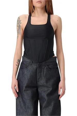 MUGLER Mujer, Camisetas, Negro, Talla: S