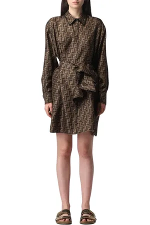 Fendi Mujer, Vestidos, Marrón, Talla: M