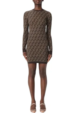 Fendi Mujer, Vestidos, Marrón, Talla: S