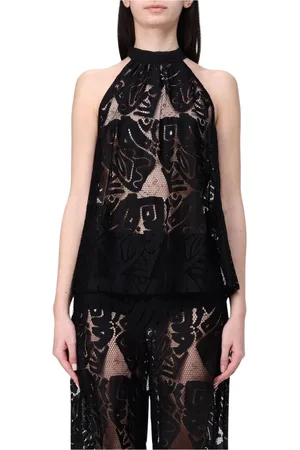 HANITA Mujer, Camisetas, Negro, Talla: XS