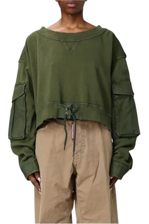 Dsquared2 Mujer, Sudaderas, Verde, Talla: S