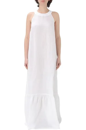 120% Lino Mujer, Vestidos, Blanco, Talla: L