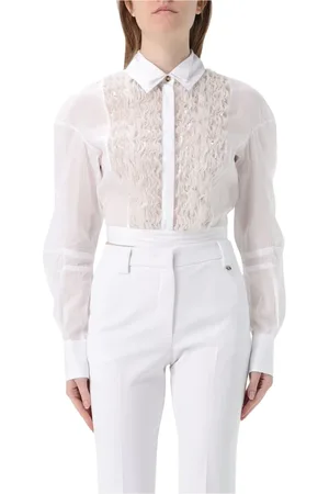 Elisabetta Franchi Mujer, Blusas y Camisas, Blanco, Talla: S