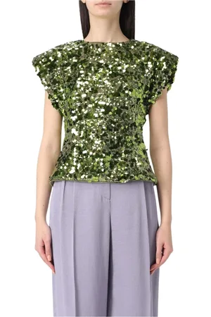 Ganni Mujer, Blusas y Camisas, Verde, Talla: M