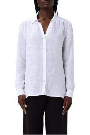 120% Lino Mujer, Blusas y Camisas, Blanco, Talla: M