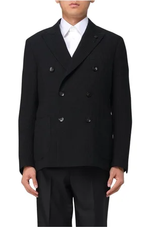 LARDINI Hombre, Chaquetas, Negro, Talla: L