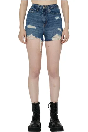 John Richmond Mujer, Pantalones cortos, Azul, Talla: W27