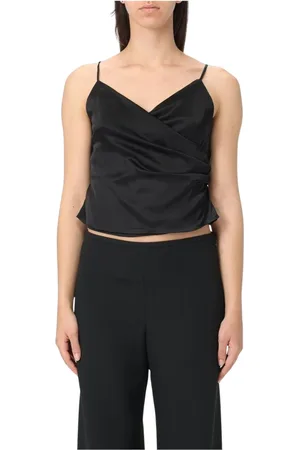 HANITA Mujer, Camisetas, Negro, Talla: XS