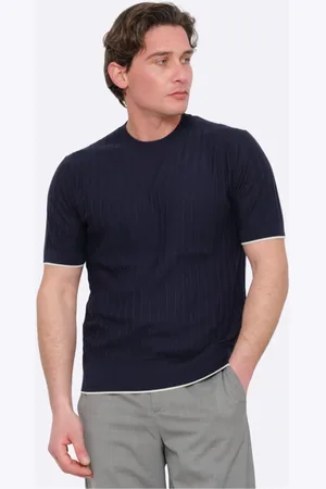 Paolo Pecora Hombre, Camisetas, Azul, Talla: L