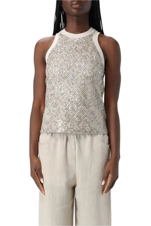 Brunello Cucinelli Mujer, Camisetas, Amarillo, Talla: S