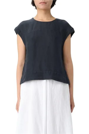 120% Lino Mujer, Blusas y Camisas, Azul, Talla: M