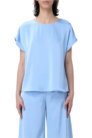 HANITA Mujer, Blusas y Camisas, Azul, Talla: L