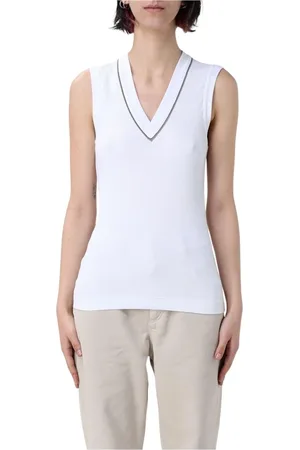 Brunello Cucinelli Mujer, Camisetas, Blanco, Talla: XS