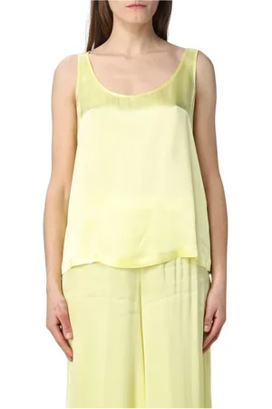 SEMICOUTURE Mujer, Camisetas, Amarillo, Talla: XL