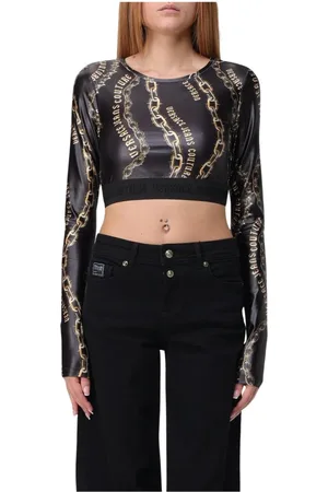VERSACE Mujer, Camisetas, Negro, Talla: 3XS