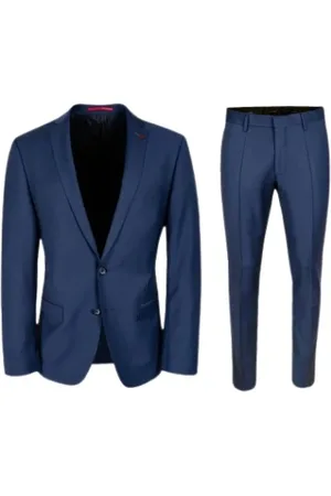 Roy Robson Hombre, Trajes, Azul, Talla: S