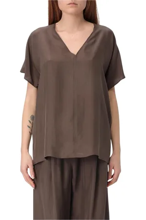 ALYSI Mujer, Blusas y Camisas, Marrón, Talla: XS