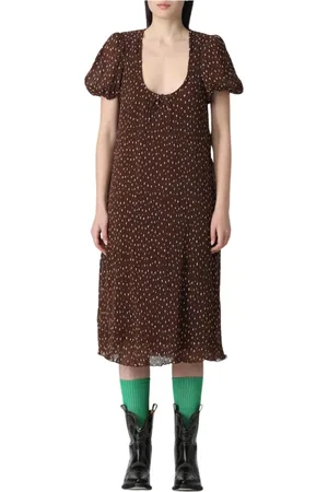 Ganni Mujer, Vestidos, Marrón, Talla: S