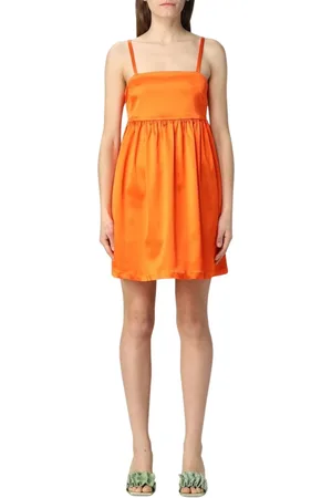 SEMICOUTURE Mujer, Vestidos, Naranja, Talla: 2XL
