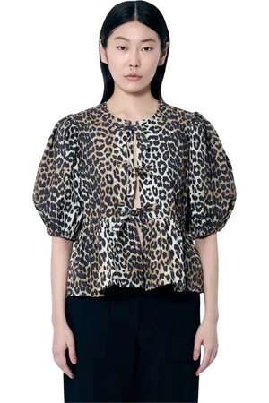 Ganni Mujer, Blusas y Camisas, Marrón, Talla: M