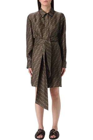 Fendi Mujer, Vestidos, Marrón, Talla: S