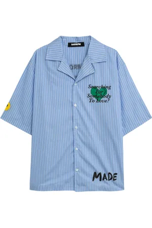 BARROW Hombre, Camisas, Azul, Talla: M
