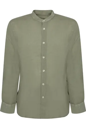 120% Lino Hombre, Camisas, Verde, Talla: L