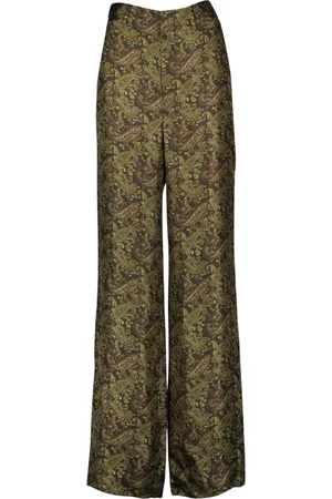 Saint Laurent Mujer, Pantalones, Verde, Talla: M