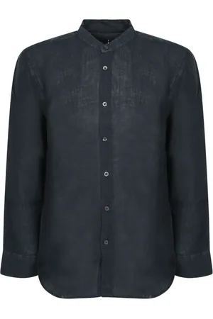 120% Lino Hombre, Camisas, Azul, Talla: 2XL