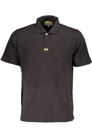 La Martina Hombre, Camisetas, Negro, Talla: 2XL