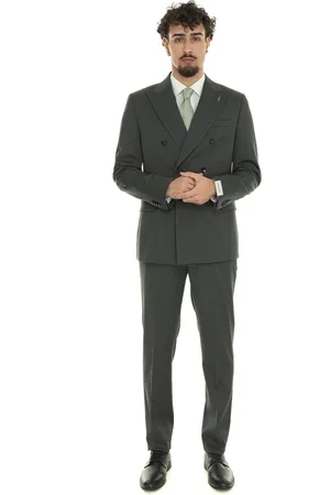 PAOLONI Hombre, Trajes, Verde, Talla: S