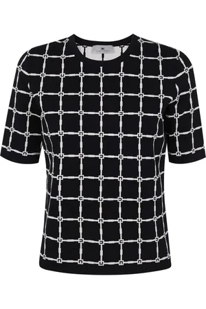 Elisabetta Franchi Mujer, Camisetas, Negro, Talla: S