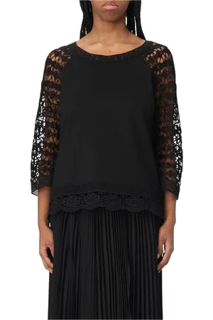 Twin-Set Mujer, Camisetas, Negro, Talla: XS