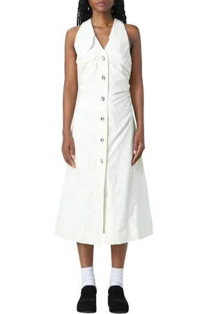 Ganni Mujer, Vestidos, Blanco, Talla: L