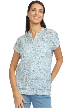 2-Biz Mujer, Blusas y Camisas, Azul, Talla: 2XL