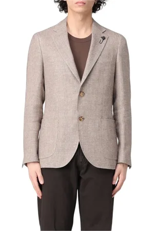 LARDINI Hombre, Chaquetas, Marrón, Talla: XL