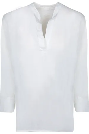 120% Lino Mujer, Blusas y Camisas, Blanco, Talla: XL