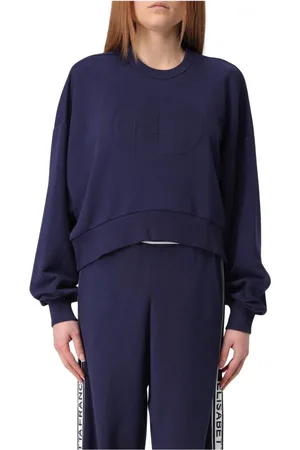 Elisabetta Franchi Mujer, Sudaderas, Azul, Talla: S