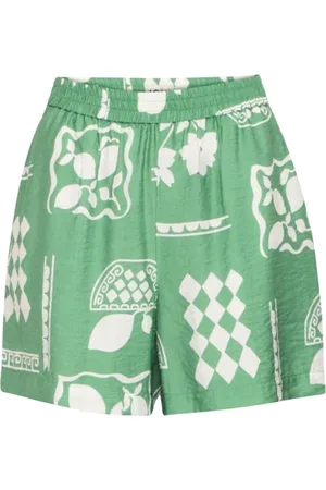 Ichi Mujer, Pantalones cortos, Verde, Talla: M