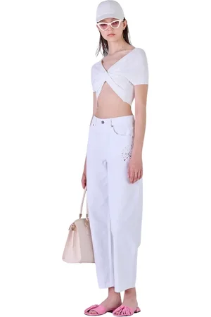 Silvian Heach Mujer, Vaqueros, Blanco, Talla: W26