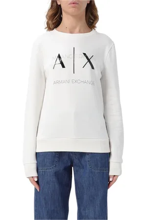 Armani Exchange Mujer, Sudaderas, Blanco, Talla: L
