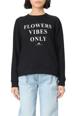 Elisabetta Franchi Mujer, Sudaderas, Negro, Talla: M