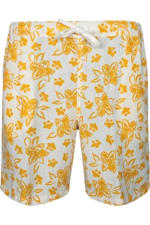 120% Lino Hombre, Pantalones cortos, Amarillo, Talla: M